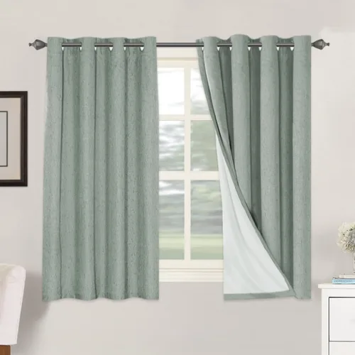 Miniatura 84 de H.VERSAILTEX Cortinas opacas de lino de 72 pulgadas de largo, 100% absolutamente opacas, con aislamiento térmico, con textura de lino, cortinas