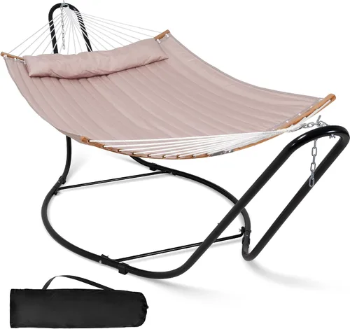 Miniatura 8 de SUNCREAT Hamacas Hamaca Portátil para Exteriores con Soporte, Capacidad de 475 libras, Hamaca Doble Resistente con Soporte Incluido, Patente