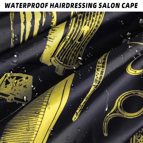 Miniatura 4 de Capa impermeable para barbero para hombres - Capa de corte de pelo para cortes de cabello, salón y adultos - Suministros y accesorios para barberos