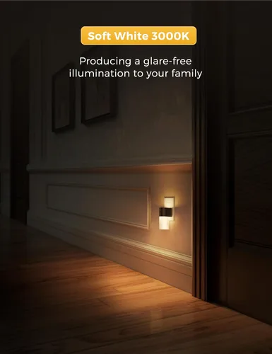 Miniatura 4 de L LOHAS LED Luces nocturnas enchufables a la pared, luz nocturna moderna con sensor de atardecer a amanecer, blanco suave 3000K, luz nocturna