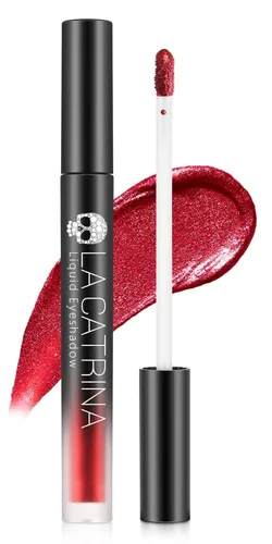Sombra de ojos metálica líquida roja, delineador de ojos brillante, brillo de alto pigmento, secado rápido, impermeable, de larga duración,