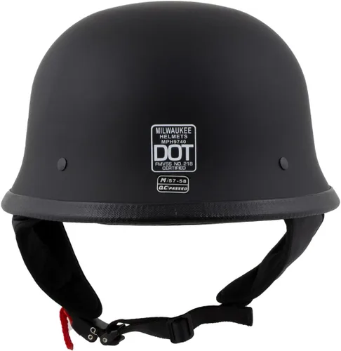 Miniatura 2 de Milwaukee Helmets MPH9740DOT Motorrad DOT - Casco de motociclista de media cara, color negro mate, talla S