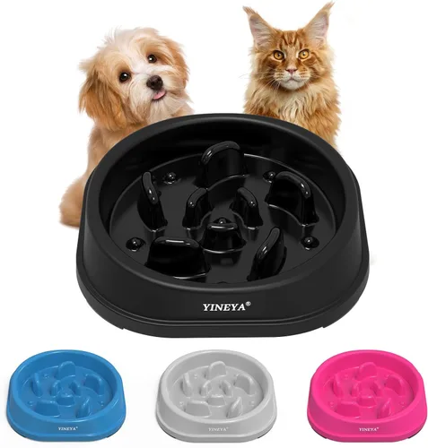 Miniatura 24 de YINEYA Cuencos de Alimentación Lenta para Perros, Suministros para Mascotas Que Ralentizan la Alimentación, Cuencos para Comida de Mascotas, H - azul