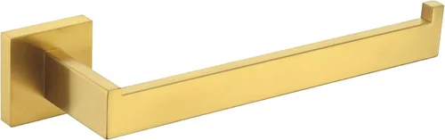 Angle Simple Toallero de mano para baño, toallero de acero inoxidable SUS 304 montado en la pared, dorado oscuro cepillado, 10.24 pulgadas