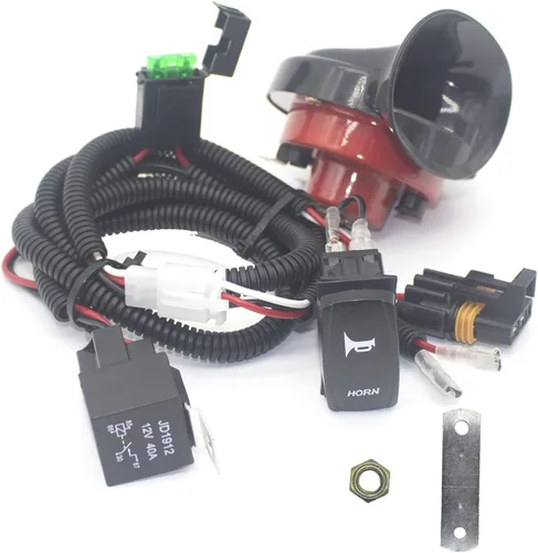Miniatura 2 de Kit universal de bocina UTV para bocina RZR de 12 V con interruptor basculante de botón compatible con Polaris RZR XP 1000, Ranger, Honda Pioneer