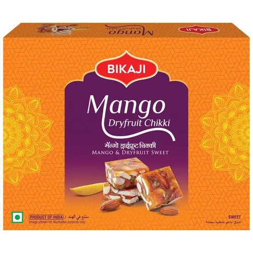 Miniatura 5 de Bikaji Anjeer Burfi de frutas secas Halwa 8.81 onzas (8.82 oz), pastel de higo tradicional y dulce de azúcar de nuez con frutas secas de primera