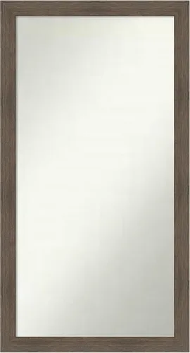 Miniatura 380 de Amanti Art Espejo de pared personalizado no biselado (24 x 27 pulgadas), marco estrecho de nogal chipre - varios tamaños personalizados - Espejo