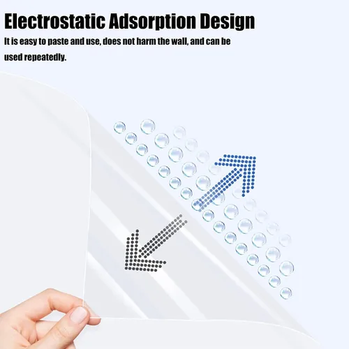 Miniatura 3 de Película protectora de pared absorbente electrostática, película protectora electrostática autoadhesiva, extraíble, a prueba de aceite, impermeable