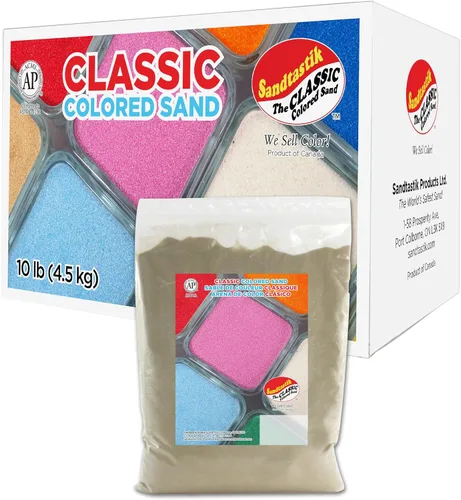 Miniatura 40 de Sandtastik Arena blanca de color clásico: caja a granel de 10 libras de arena de grano fino vibrante para artes y manualidades, botellas de arena
