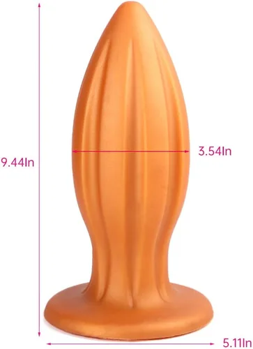 Miniatura 2 de Tapón anal de silicona líquida Ultral Soft Big Butt Plug dilatador de ano Masaje de próstata para experiencia avanzada Hombres Mujeres (XL)
