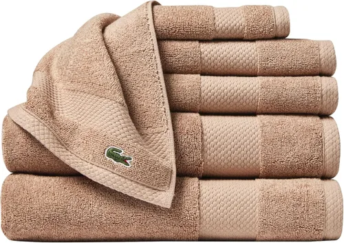 Miniatura 66 de Lacoste Heritage - Sábana de baño de 100 % algodón Supima, aloe, 35" x 70", altamente absorbente y de secado rápido, toalla de baño súper suave