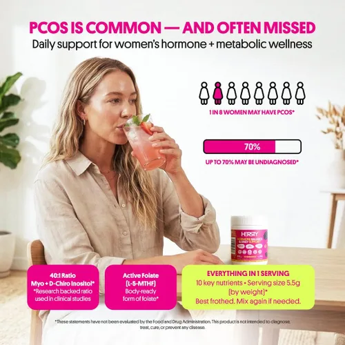 Miniatura 2 de Myo-inositol & D-Chiro Inositol 40:1 Polvo de magnesio para mujeres, con L-5-MTHF, vitamina D3, zinc magnesio, selenio y yodo, equilibrio hormonal
