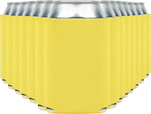 Miniatura 40 de Fundas enfriadoras de latas de cerveza en blanco (paquete de 14) fundas enfriadoras de latas de cerveza con aislamiento suave - Fundas negras lisas