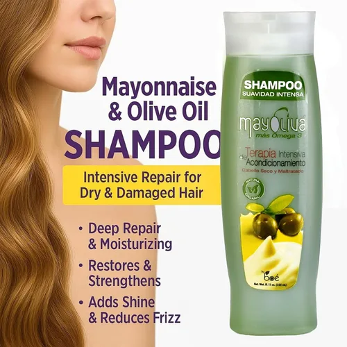 Miniatura 3 de mayoliva Intensive acondicionado Terapia para seco & Cabello Dañado, Champú, 12 Onza