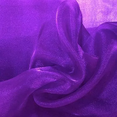 Miniatura 16 de Valentina Textile Inc, Tela de organza transparente brillante para moda, manualidades, decoración, 60 pulgadas de ancho (1 yarda, aguamarina)