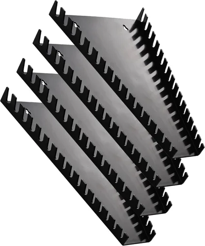 Miniatura 18 de Reniteco Organizador de llaves de plástico, soporte de llaves de alta densidad, estantes grandes para pared y caja de herramientas, 32 ranuras