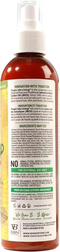 Miniatura 2 de Tropic Isle Living Hair Gro Leave-In Mist 8oz Aceite de ricino negro jamaicano con agua de rosas, aloe vera y aceite de karité infundido