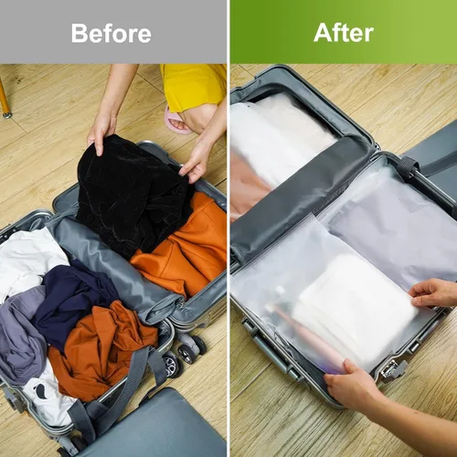 Miniatura 5 de Bolsas de embalaje esmeriladas para envío, 50 bolsas de plástico con cremallera de 8 x 10 pulgadas para ropa, traje de baño, bikini, traje de baño
