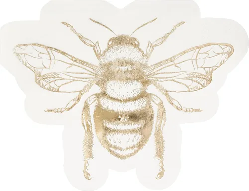 Miniatura 7 de Honecomb Hive - Servilletas de almuerzo troqueladas de lámina dorada, 20 unidades (TW7-25361) (paquete de 2)