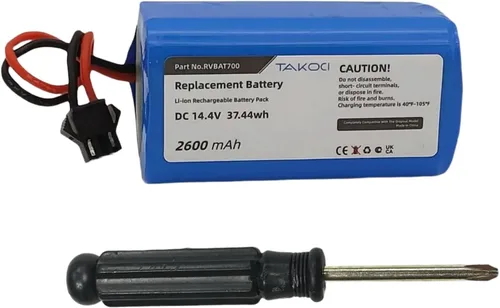 Shark Battery RVBAT700 - Batería de repuesto para aspiradoras Shark ION Robot RV720, RV750, RV700, RV755 (atención: conector de 3 puntas)
