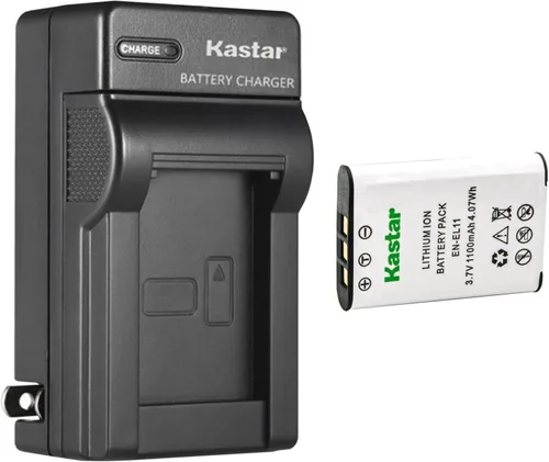 Miniatura 8 de Kastar Cargador de batería de pared AC para batería Nikon EN-EL11, cargador MH-64, Nikon Coolpix S550, cámara S560, batería Olympus Li-60B, cargador