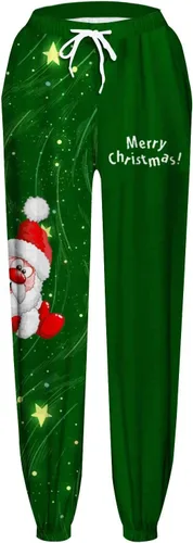 Miniatura 3 de joysale Womens Lightweight Sweatpants Christmas Winter High Waisted Bottom Pants Joggers Pants with Pockets