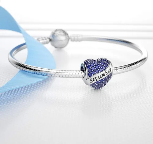Miniatura 2 de Abalorio Dalaran de plata de ley 925 con forma de corazón, para brazalete, feliz cumpleaños, para mujer