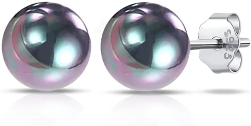Miniatura 10 de Aretes de tuerca para mujer, aretes de perlas negras para mujer, hipoalergénicos, clásicos, redondos, regalo para madre, esposa, novia, día de San