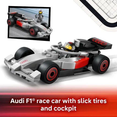 Miniatura 5 de LEGO Camión de exhibición City F1 con coche de carreras Audi F1 - Juguete de construcción para niños y niñas, a partir de 7 años - Juguete de coche