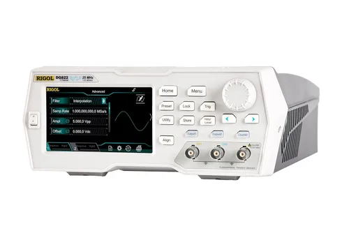 Miniatura 6 de Rigol Generador de funciones DG822/forma de onda arbitraria, frecuencia de salida máxima de 25 MHz, 125 Msa/s, 16 bits, 2 canales de salida, 160