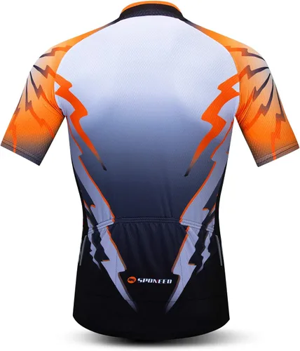 Miniatura 3 de sponeed - Jerséis de ciclismo para hombre, tops, camisas de ciclismo, manga corta, atuendo de ciclismo, chaqueta de ciclismo de cierre completo