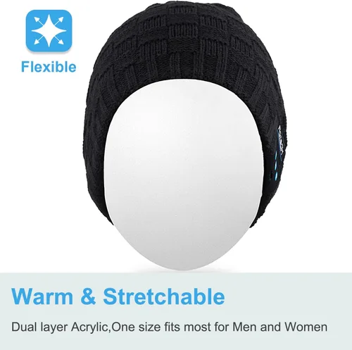 Miniatura 57 de Rotibox - Gorro inalámbrico con Bluetooth para deportes al aire libre, regalo de Navidad.