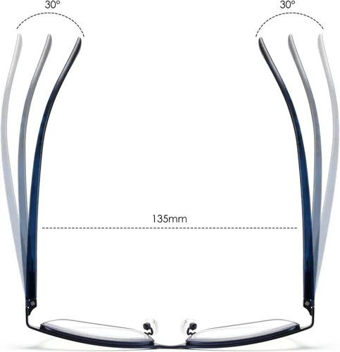 Miniatura 6 de HIYANJN Paquete de 4 lentes de lectura para mujeres y hombres, bloqueo de luz azul, lentes de metal con marco de acero inoxidable, lentes