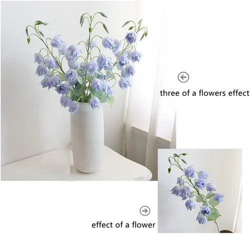Miniatura 2 de XZJMY 3 piezas de flores artificiales de seda de arándano para exteriores, plantas falsas de plástico sintético para decoración de oficina en casa