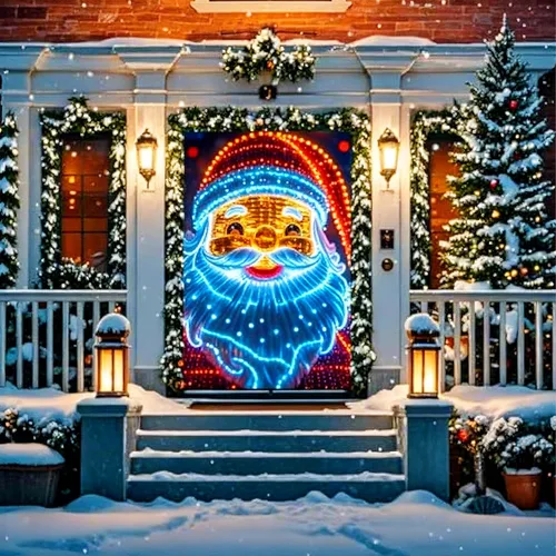 Miniatura 2 de Proyector trasero holográfico navideño de 50 x 89 pulgadas, pantalla de película con holograma, proyector trasero, para interiores y exteriores
