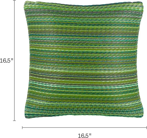 Miniatura 3 de Fab Habitat Almohada de plástico reciclado prémium para exteriores, impermeable, resistente a la decoloración, a rayas, patio, porche, terraza