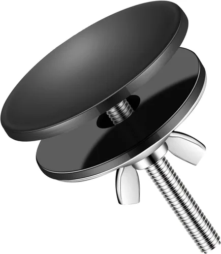 LEIFIDE Cubierta de Orificio de Fregadero de Cocina de 2 Pulgadas Grifo de Acero Inoxidable Tapa de Placa de Orificio de Grifo de Fregadero de Negro