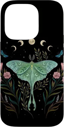 Miniatura 16 de Funda estética Witchy Luna Moth Flower Floral Moon Phases para iPhone 13