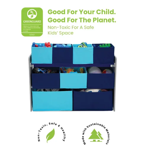 Miniatura 3 de Delta Children - Organizador de juguetes Deluxe con múltiples compartimentos y contenedores de almacenamiento, certificado Greenguard Gold