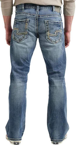 Miniatura 3 de Silver Jeans Co. Jeans de pierna recta Zac de ajuste relajado para hombre - Legacy