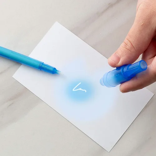 Miniatura 3 de SyPen Marcador de tinta invisible, escritor de mensajes espía secreto, 24 piezas con luz ultravioleta, entretenimiento divertido para niños