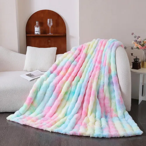 Miniatura 17 de UKELER - Manta Boho Sherpa 60" x 50" - Mantas de franela suaves y esponjosas para cama/sofá/oficina/camping A-bohemio