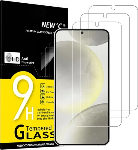 Miniatura 9 de NEW'C Paquete de 3 protectores de pantalla de vidrio templado diseñados para Samsung Galaxy S22+ / S22 Plus, compatible con fundas, antiarañazos