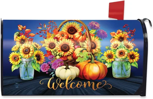 Miniatura 8 de Briarwood Lane Funda para buzón floral de otoño