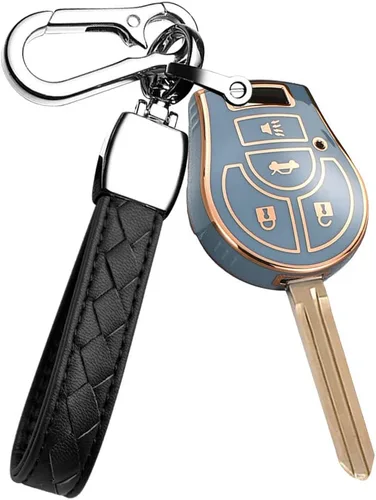 Funda para llavero de 4 botones para Nissan March Tiida Altima Sentra Armada Cube Juke Maxima Pathfinder Rogue 2012 Versa Funda para llave para