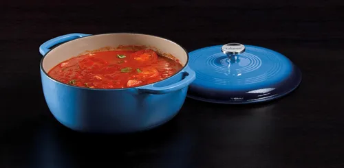 Miniatura 3 de Lodge, EC7D33 - Horno holandés de hierro fundido esmaltado, 7.5 cuartos de galón, azul caribe