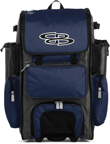 Miniatura 56 de Boombah Rolling Superpack - Bolsa para equipo de béisbol/sóftbol, varios colores, mango telescópico y capacidad para 4 murciélagos, versión