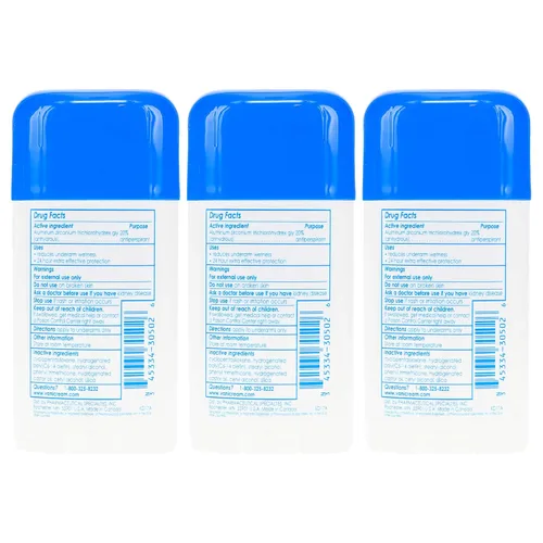 Miniatura 4 de Vanicream Antitranspirante - Desodorante de fuerza clínica para pieles sensibles, 2.25 onzas, paquete de 3