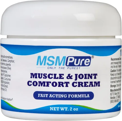 Kala Health MSMPure Crema MSM de máxima fuerza muscular y articular, 2 onzas, fórmula de acción rápida y no mancha, fabricada en los Estados Unidos