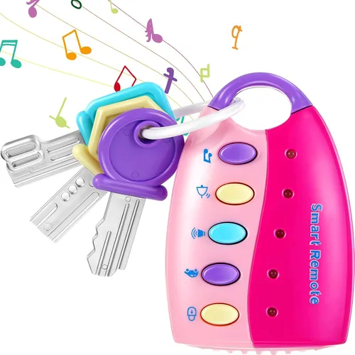 Miniatura 9 de Skylety Juguete musical inteligente remoto de la llave del coche con sonido y luces Juguetes musicales divertidos y educativos para el juego de Azul